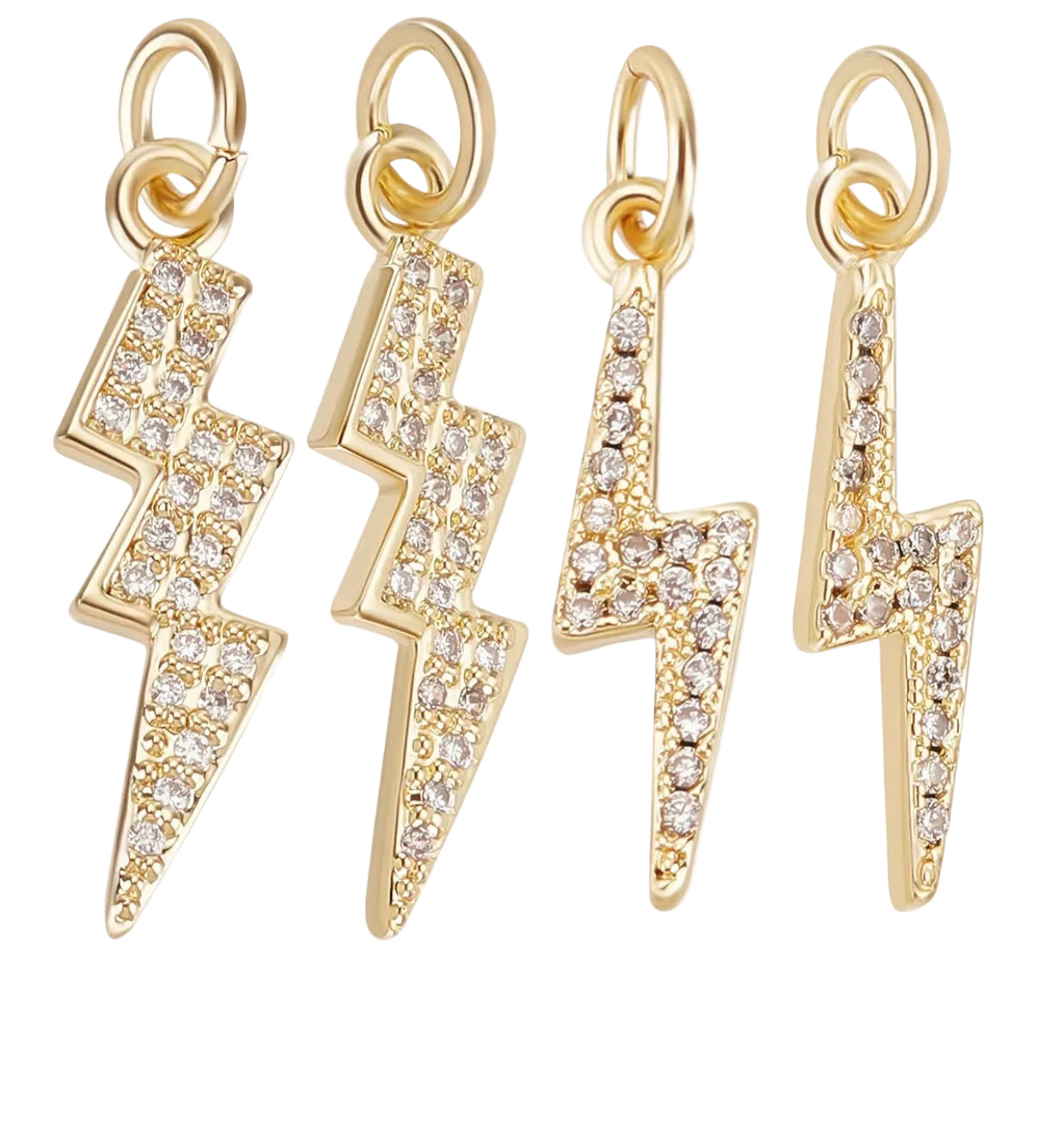 CZ Lightning Bolt Charm