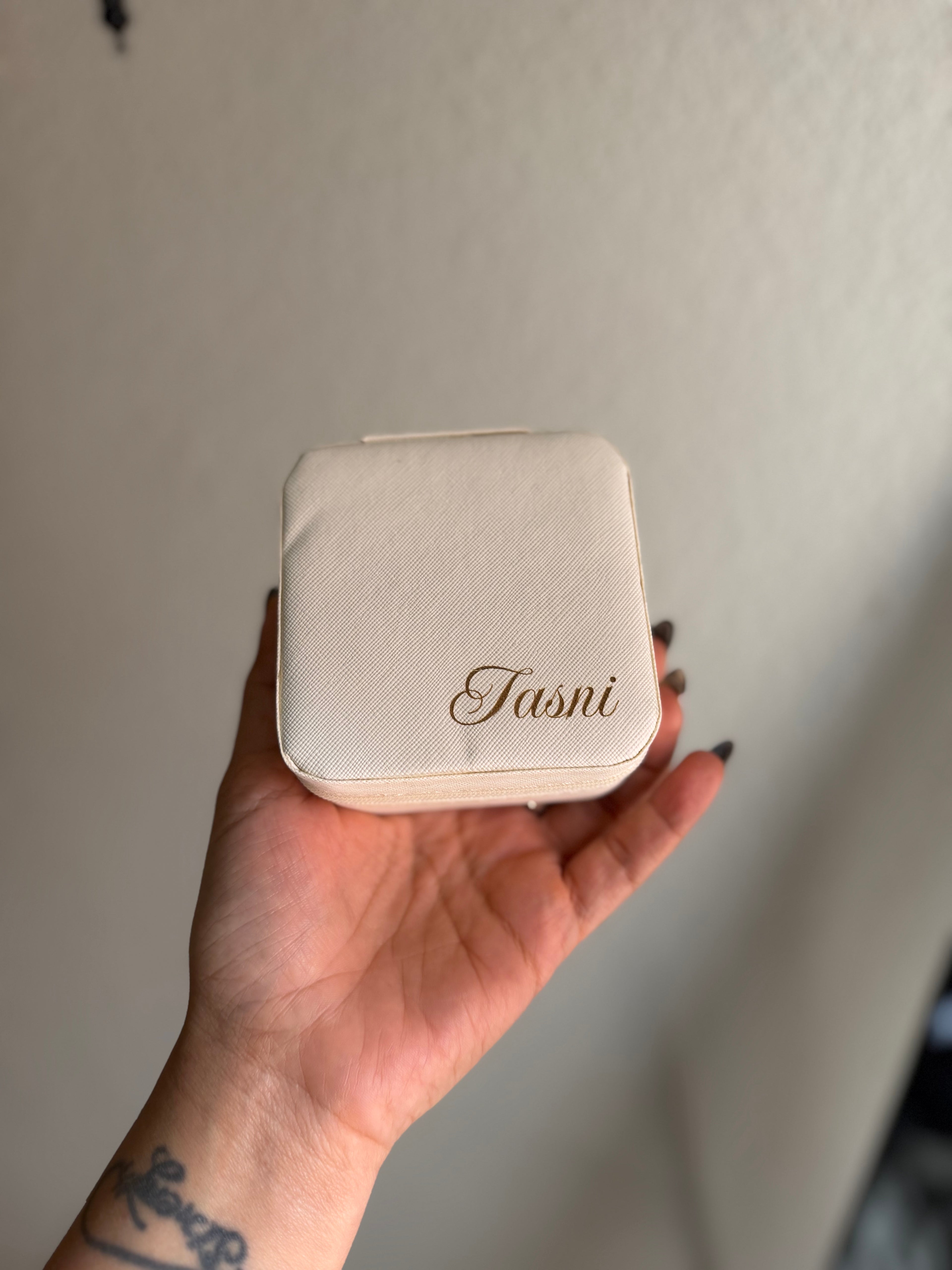Engraved Travel Jewelry Box